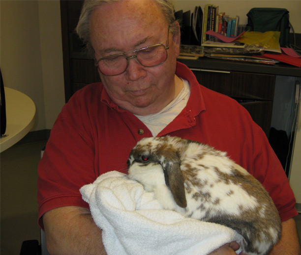 gentleman with a bunny